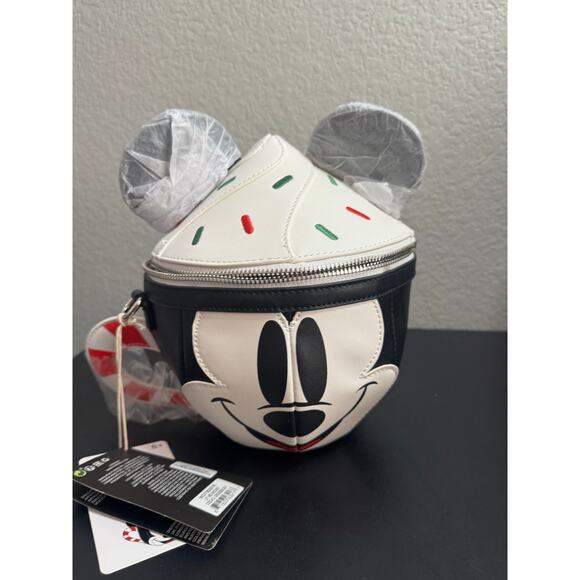 Loungefly Handbags - NWT Loungefly Mickey Mouse Hot Cocoa Mug-shaped Crossbody Bag Christmas Purse